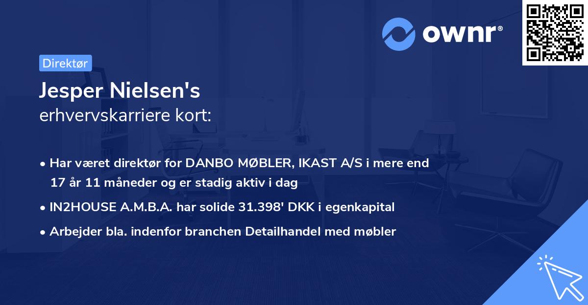 Jesper Nielsen's erhvervskarriere kort
