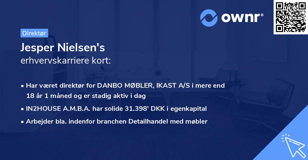 Jesper Nielsen's erhvervskarriere kort
