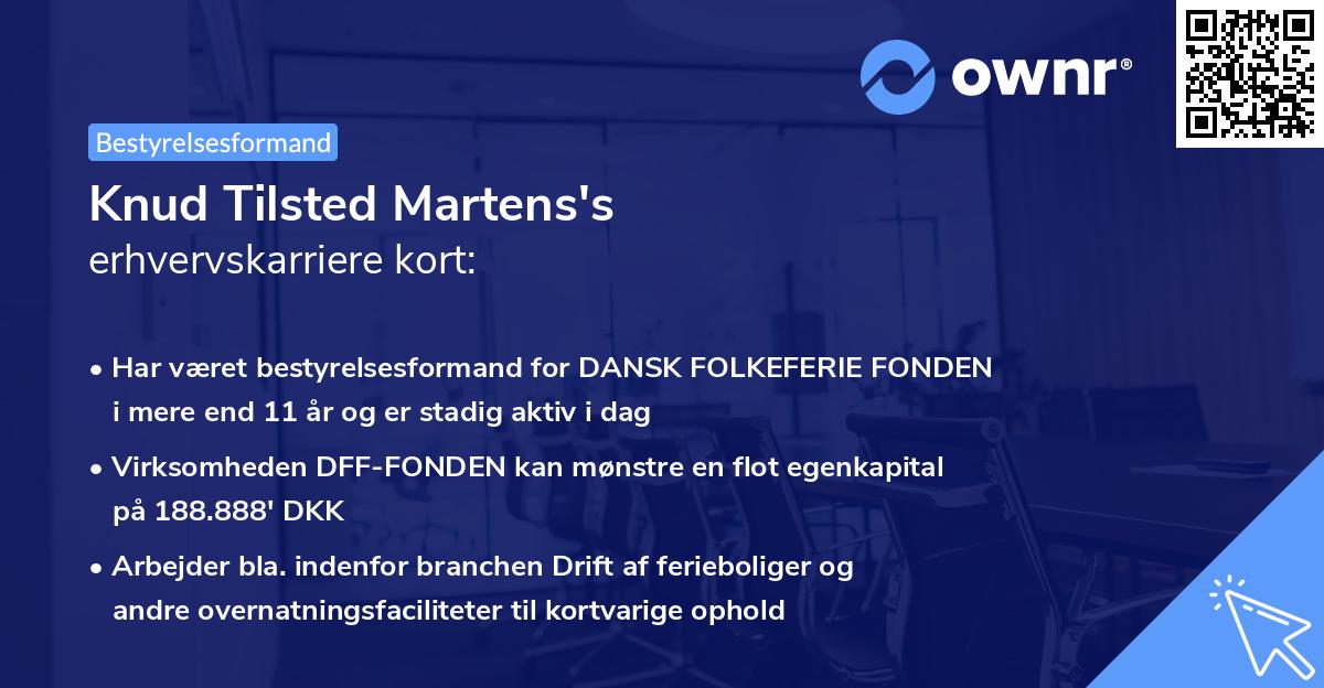 Knud Tilsted Martens's erhvervskarriere kort