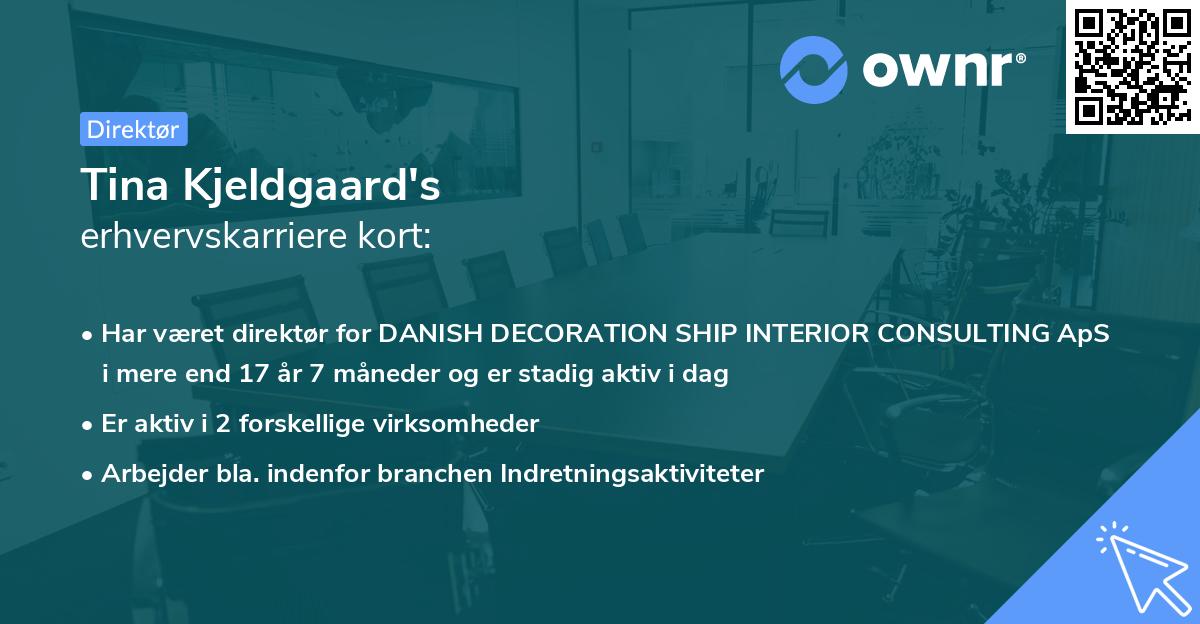 Tina Kjeldgaard's erhvervskarriere kort