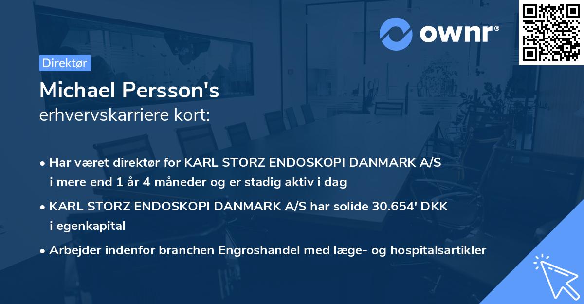 Michael Persson's erhvervskarriere kort