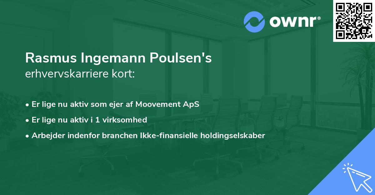 Rasmus Ingemann Poulsen's erhvervskarriere kort