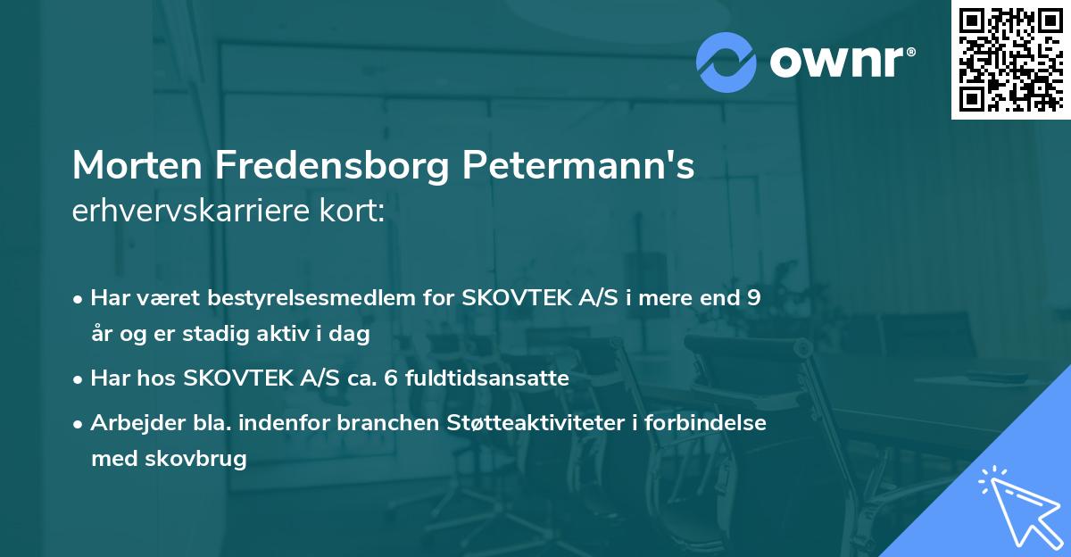 Morten Fredensborg Petermann's erhvervskarriere kort