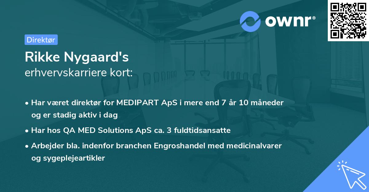 Rikke Nygaard's erhvervskarriere kort