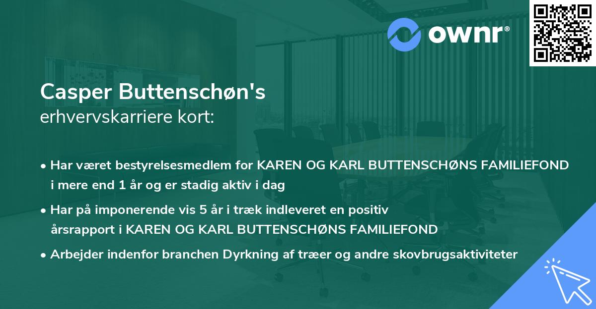 Casper Buttenschøn's erhvervskarriere kort