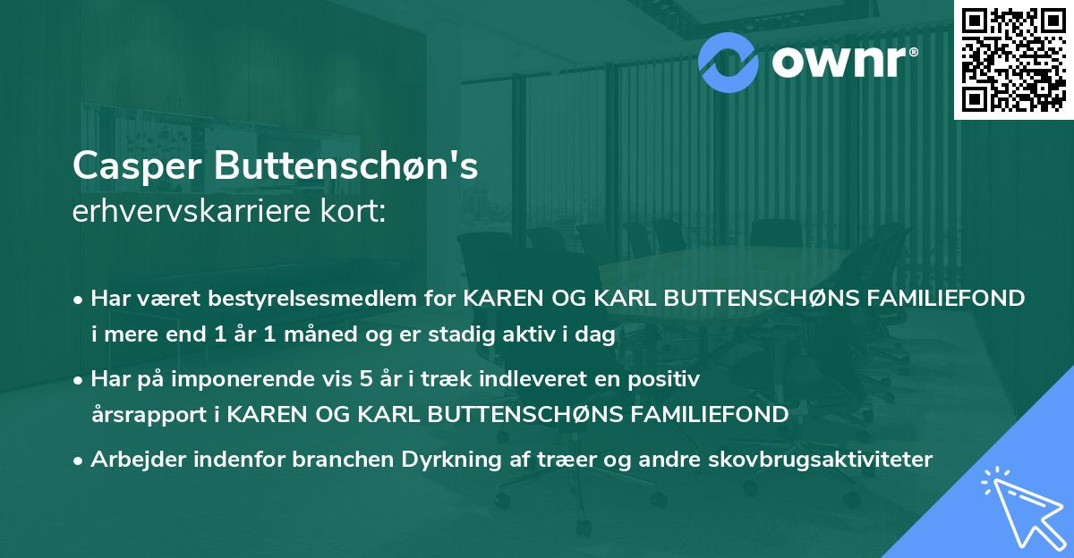 Casper Buttenschøn's erhvervskarriere kort