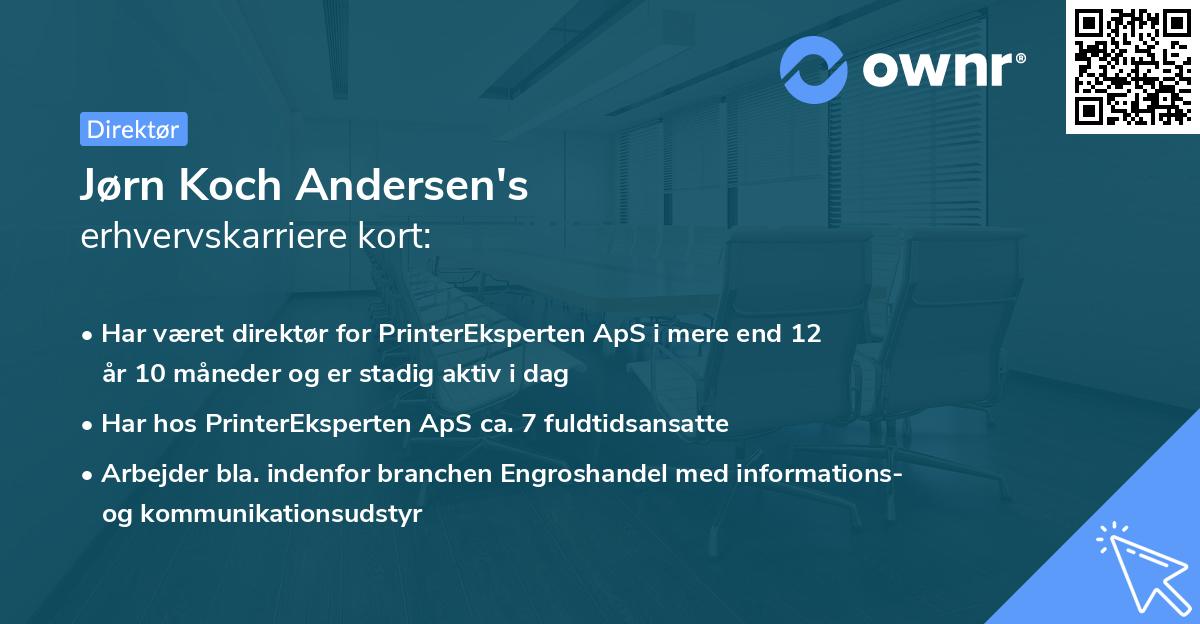 Jørn Koch Andersen's erhvervskarriere kort