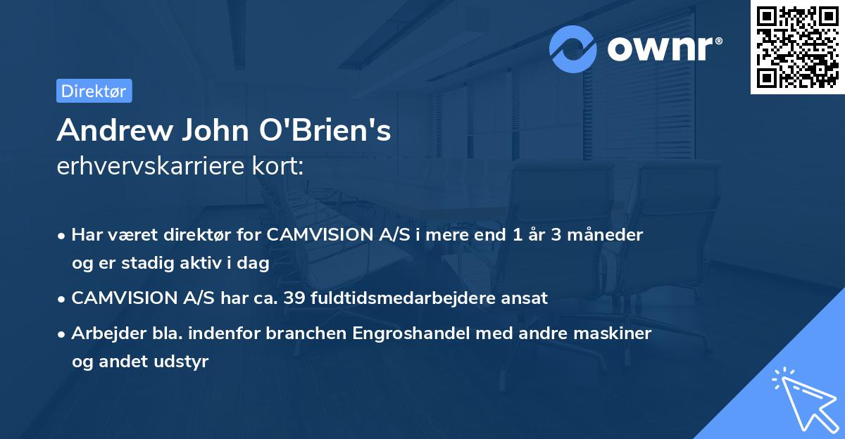 Andrew John O'Brien's erhvervskarriere kort