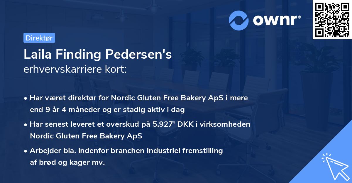 Laila Finding Pedersen's erhvervskarriere kort