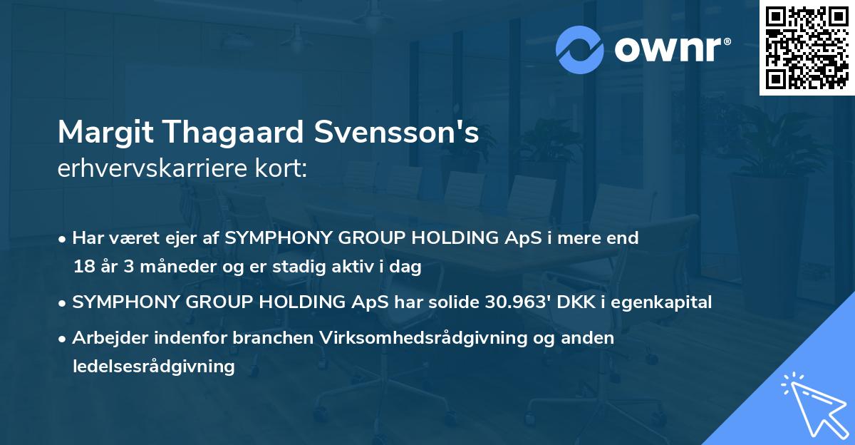 Margit Thagaard Svensson's erhvervskarriere kort