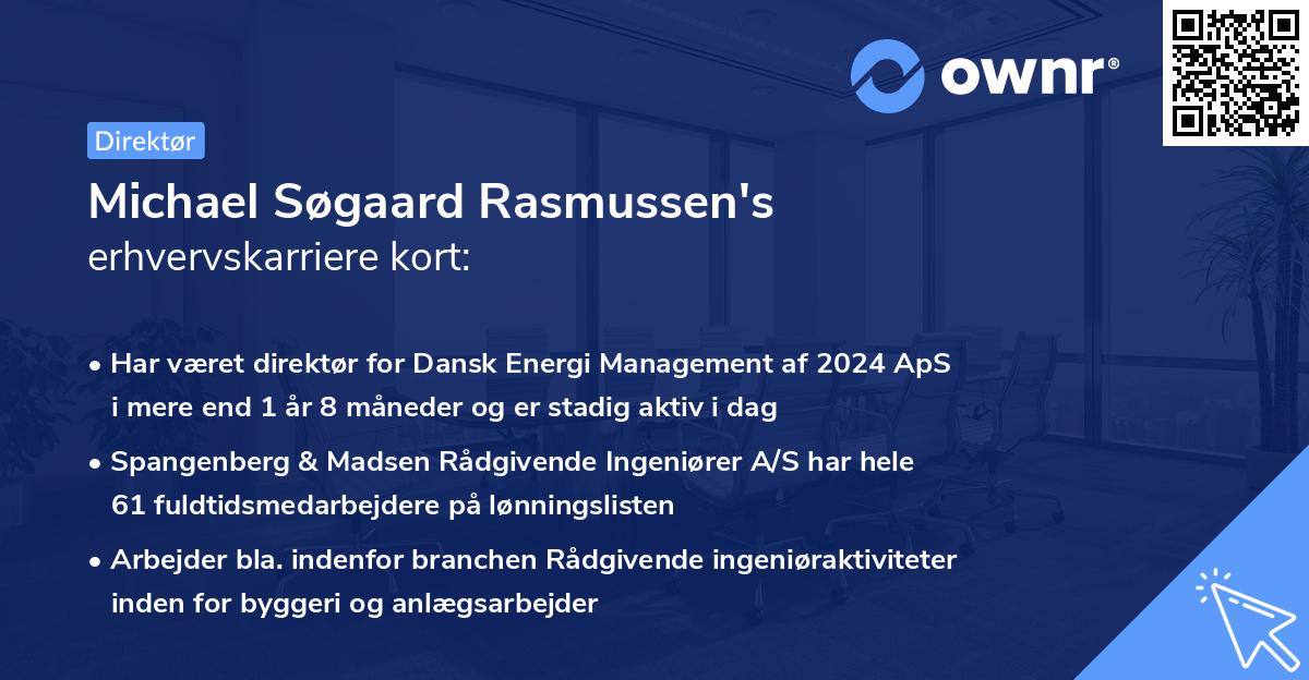 Michael Søgaard Rasmussen's erhvervskarriere kort