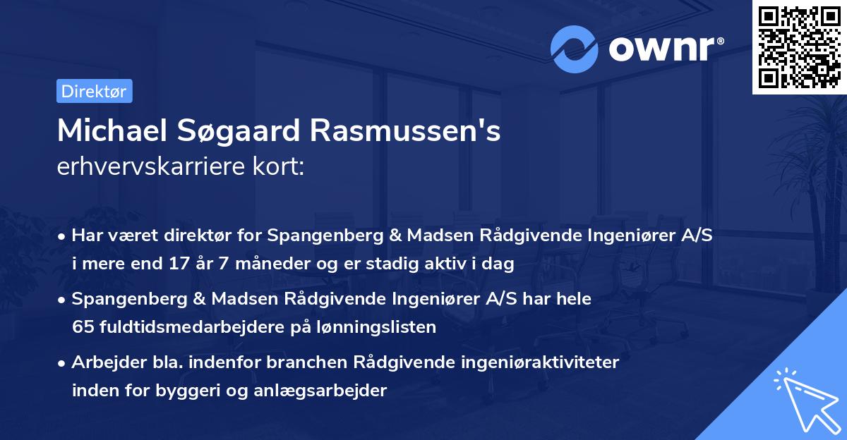 Michael Søgaard Rasmussen's erhvervskarriere kort