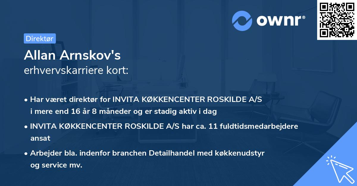 Allan Arnskov's erhvervskarriere kort