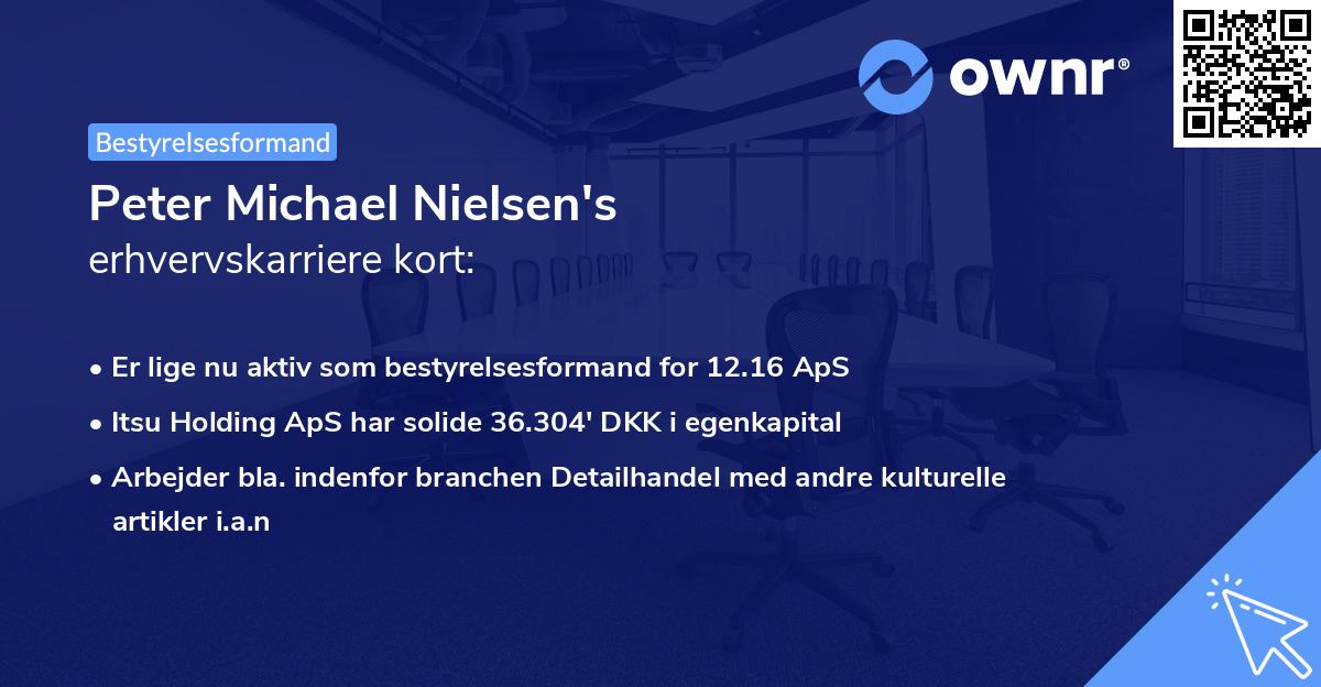 Peter Michael Nielsen's erhvervskarriere kort