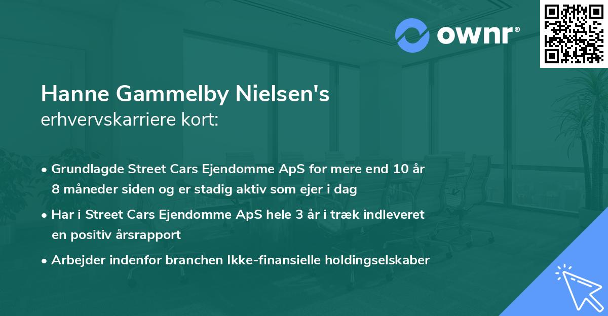 Hanne Gammelby Nielsen's erhvervskarriere kort
