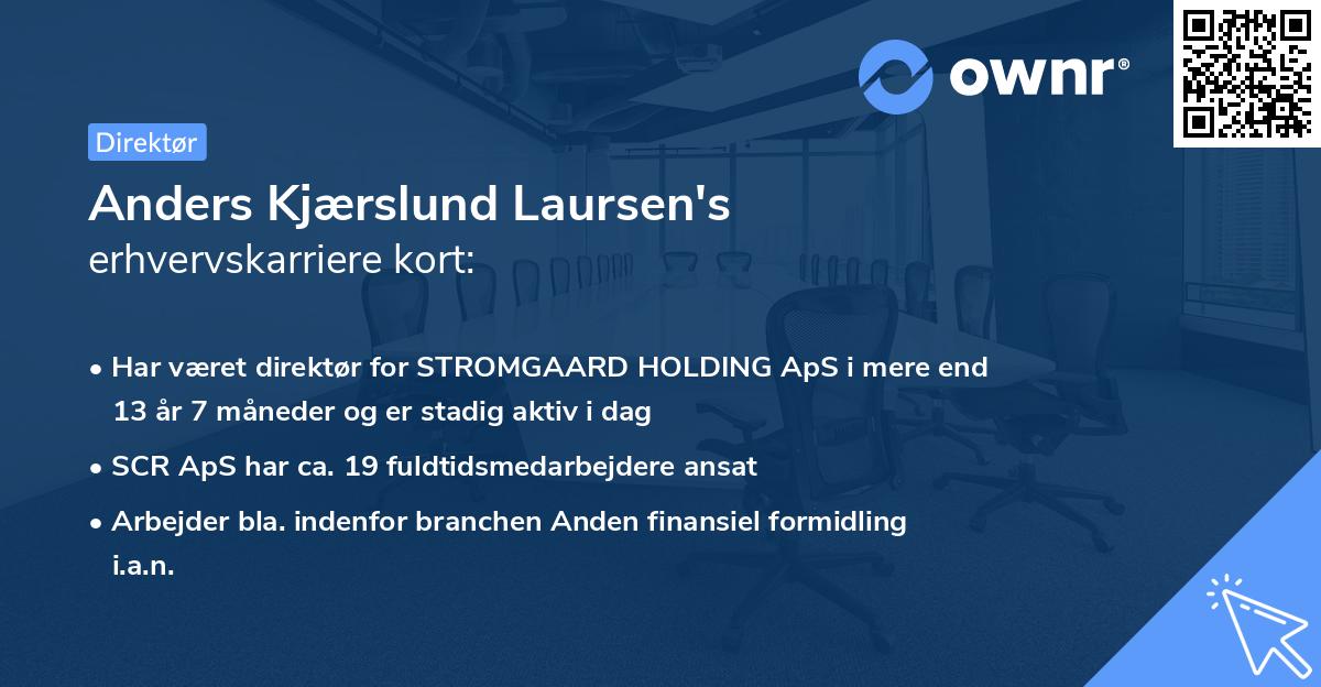 Anders Kjærslund Laursen's erhvervskarriere kort