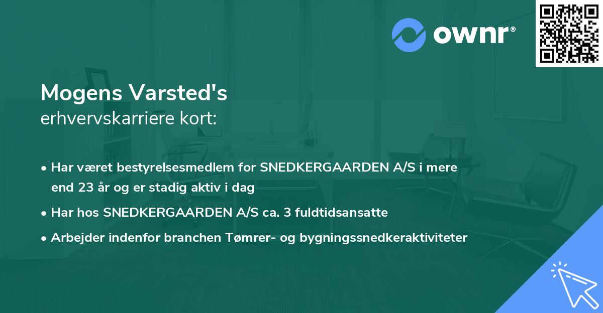 Mogens Varsted's erhvervskarriere kort