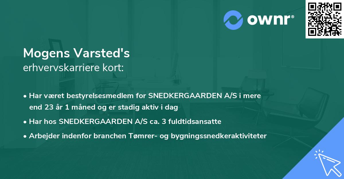 Mogens Varsted's erhvervskarriere kort