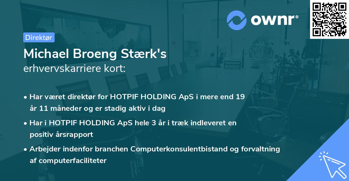 Michael Broeng Stærk's erhvervskarriere kort