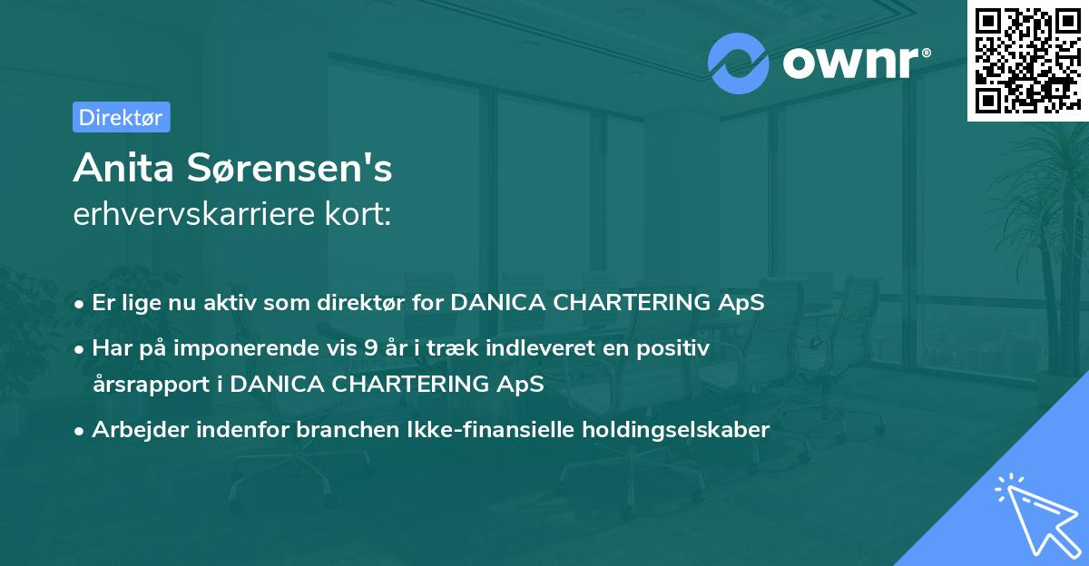 Anita Sørensen's erhvervskarriere kort