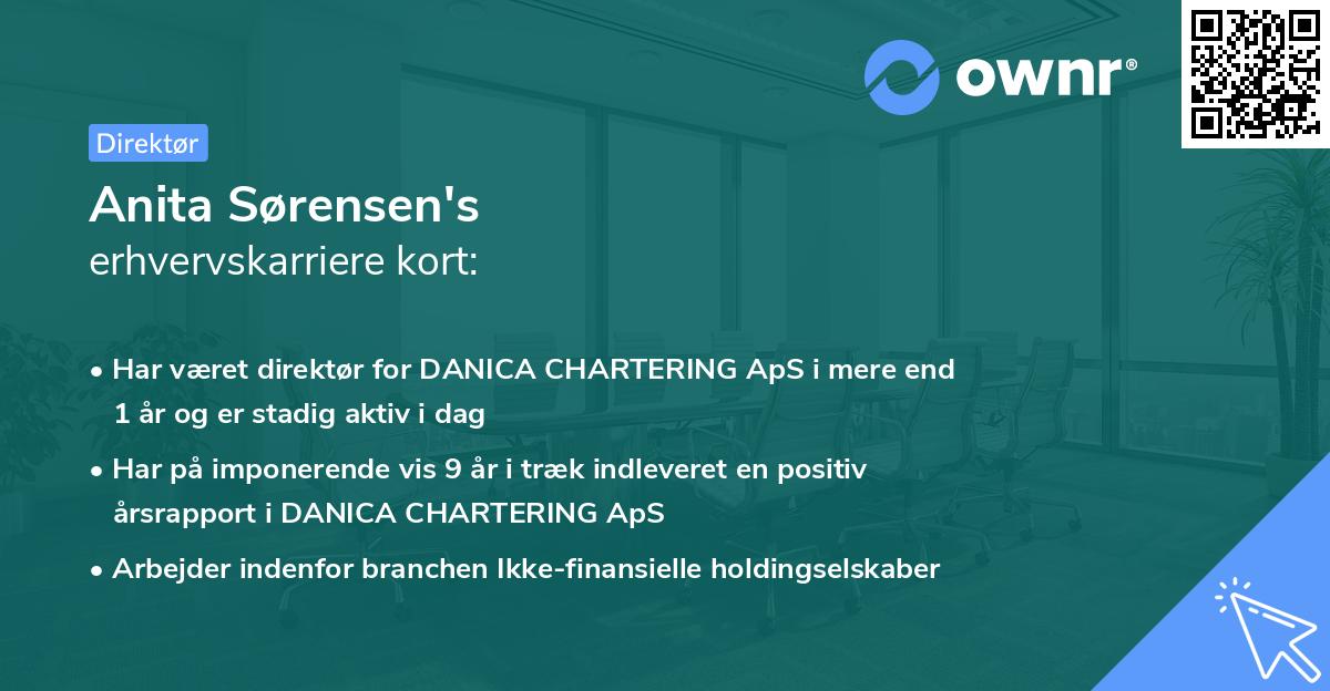 Anita Sørensen's erhvervskarriere kort