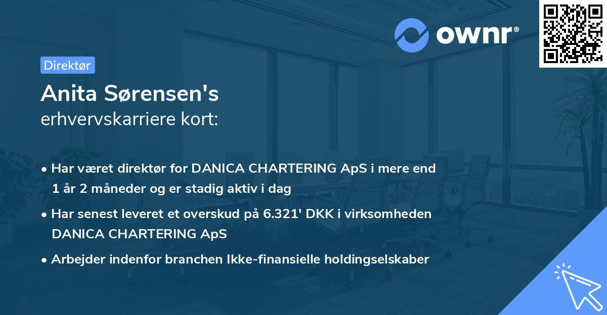 Anita Sørensen's erhvervskarriere kort