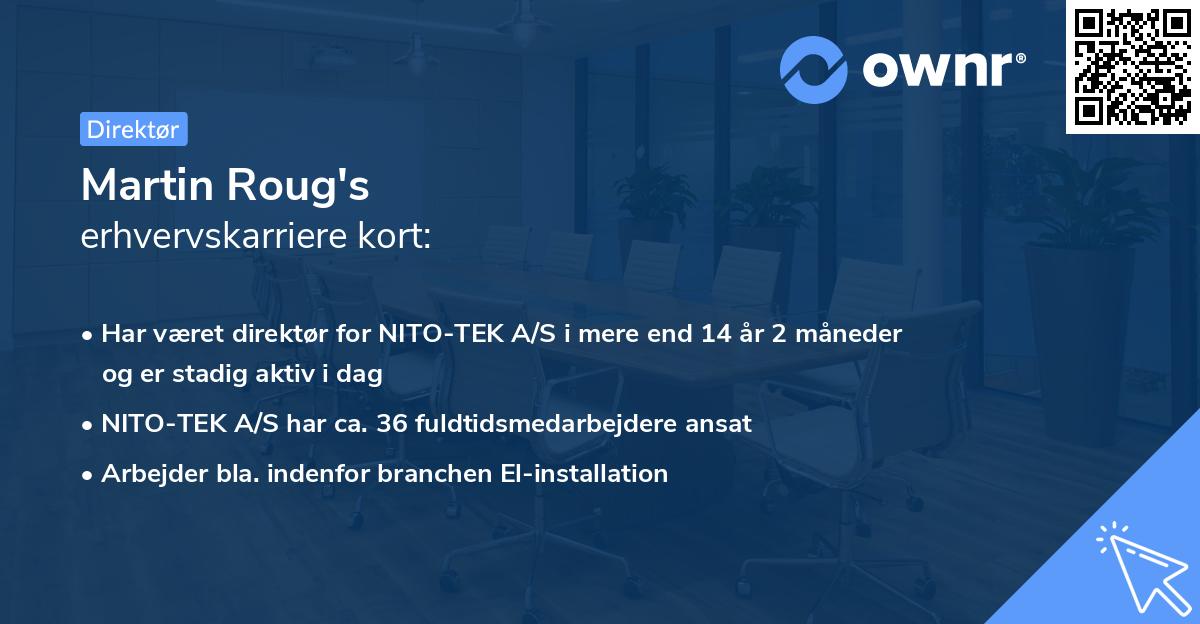 Martin Roug's erhvervskarriere kort