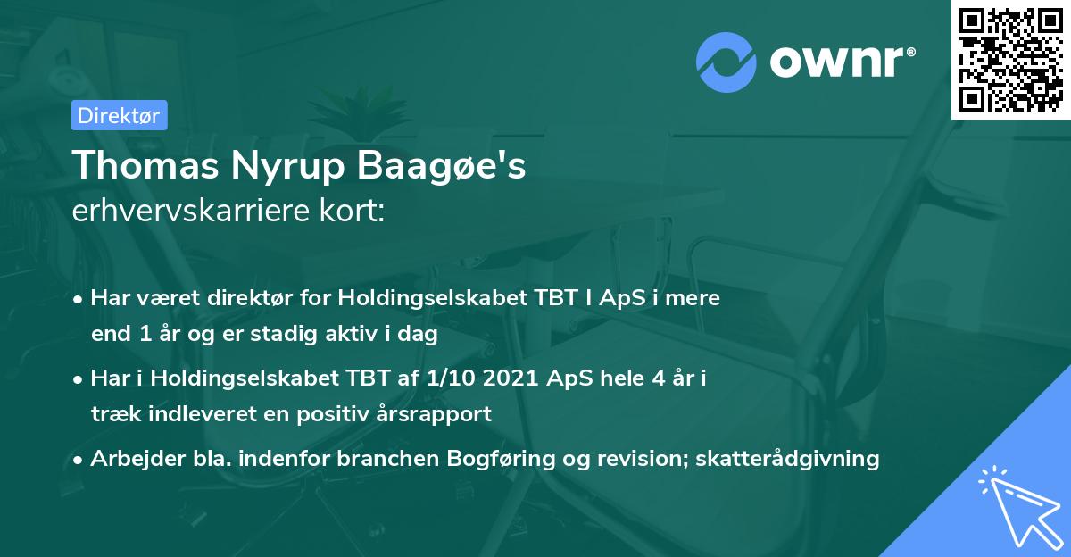 Thomas Nyrup Baagøe's erhvervskarriere kort