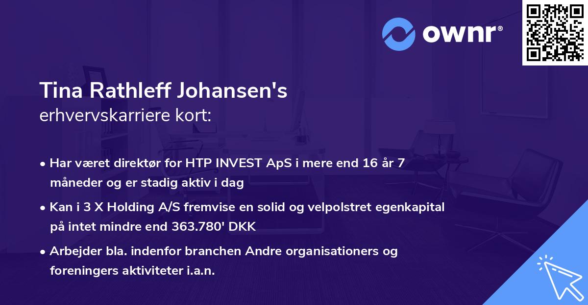 Tina Rathleff Johansen's erhvervskarriere kort