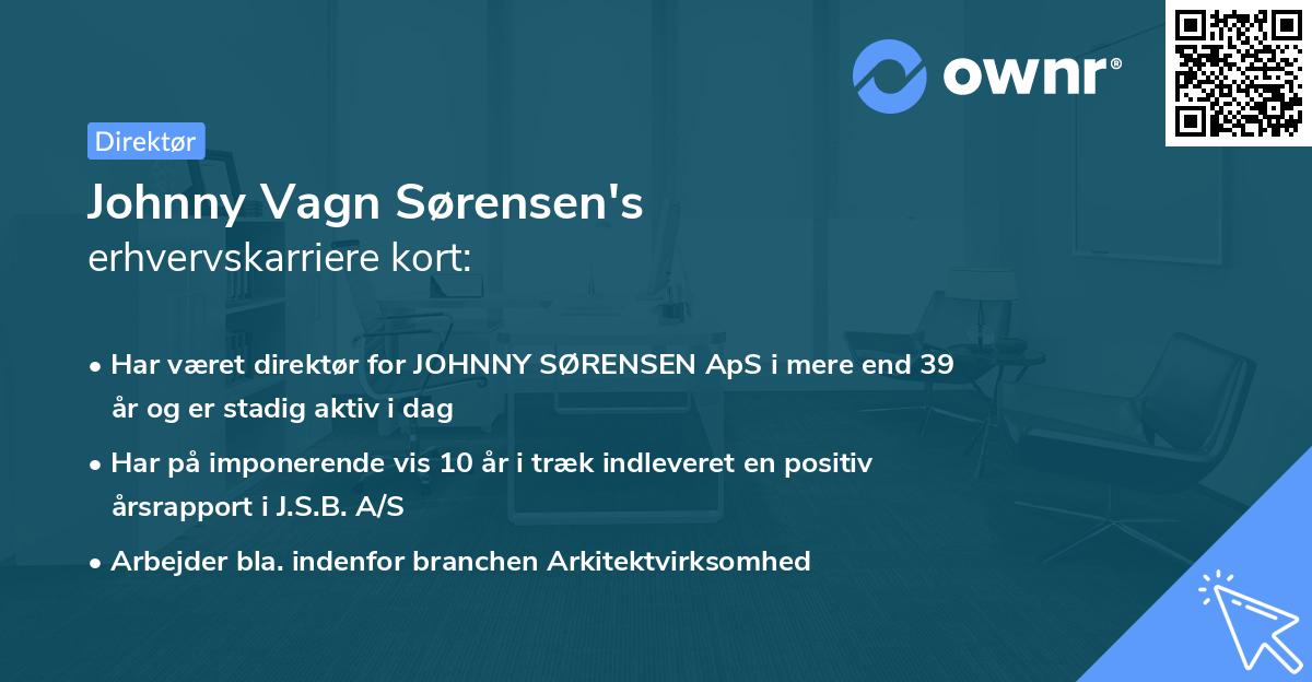 Johnny Vagn Sørensen's erhvervskarriere kort