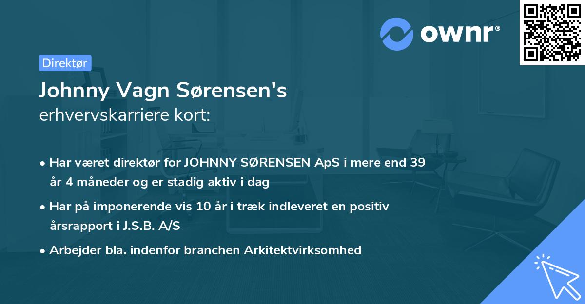 Johnny Vagn Sørensen's erhvervskarriere kort