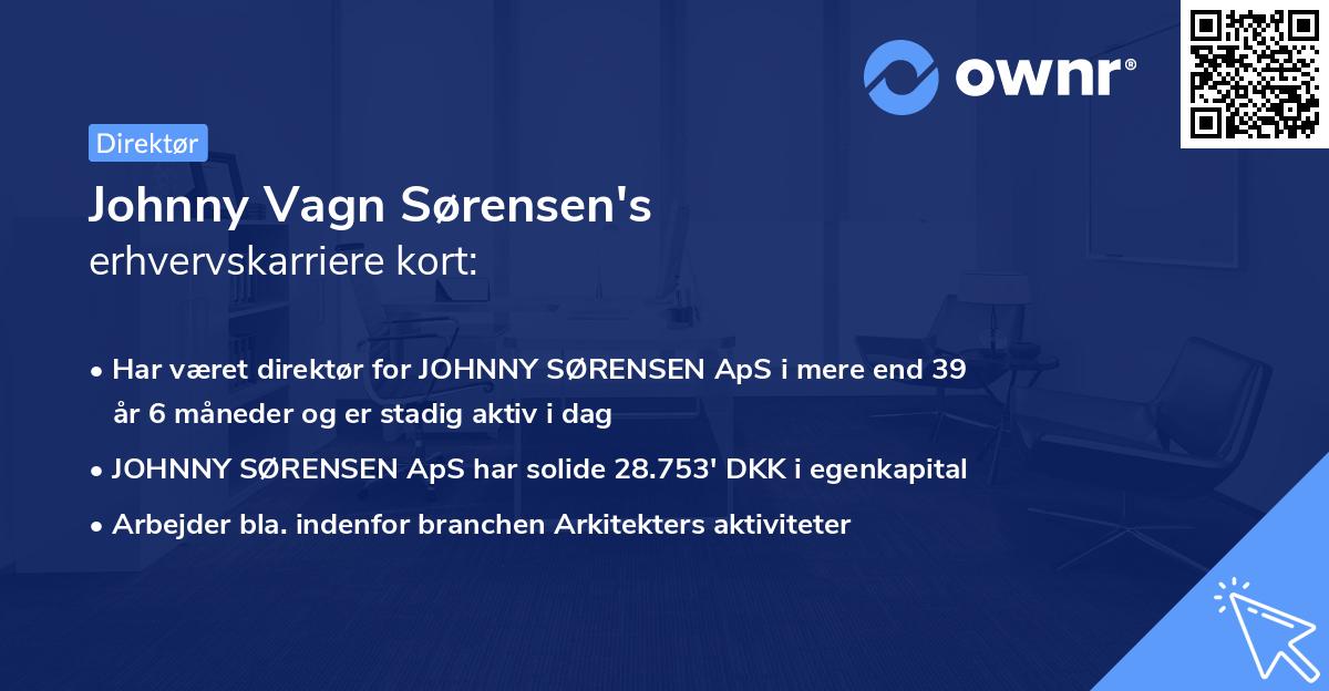 Johnny Vagn Sørensen's erhvervskarriere kort