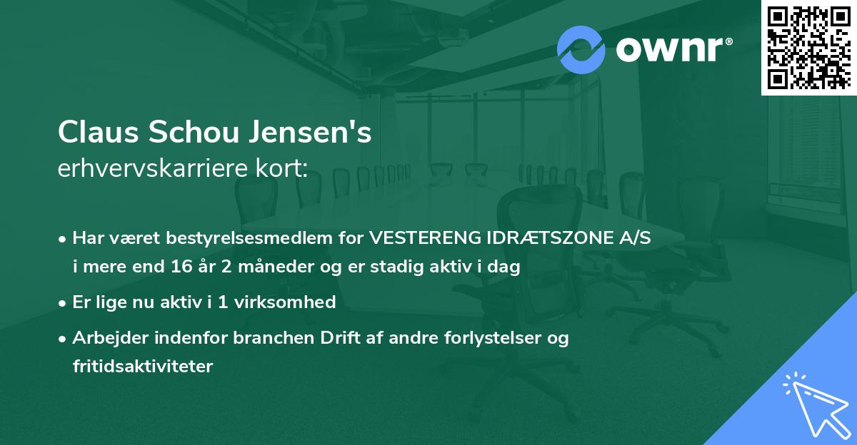 Claus Schou Jensen's erhvervskarriere kort