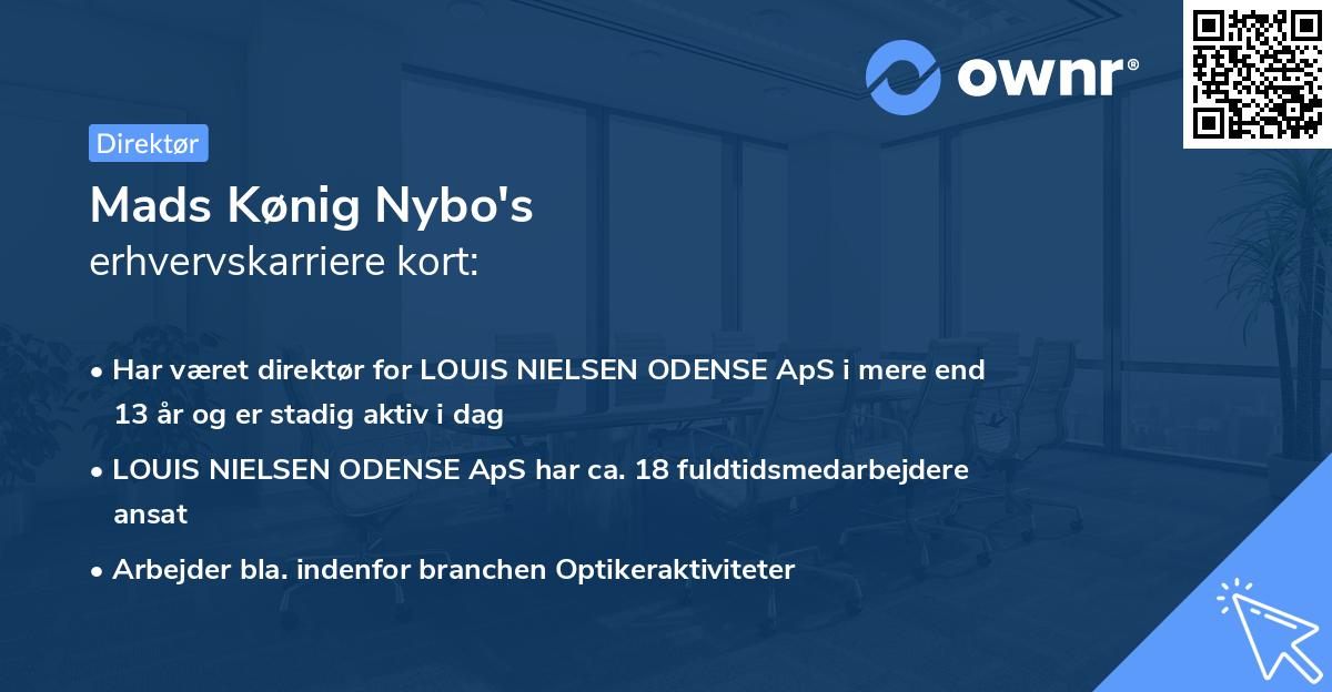 Mads Kønig Nybo's erhvervskarriere kort