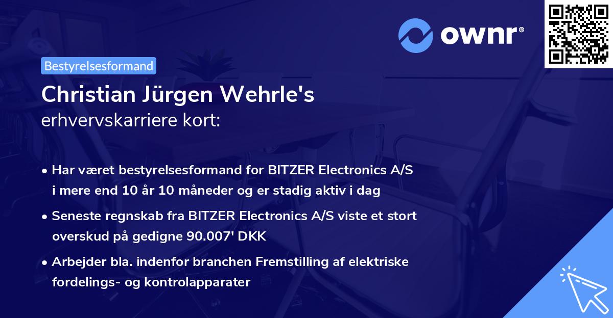 Christian Jürgen Wehrle's erhvervskarriere kort