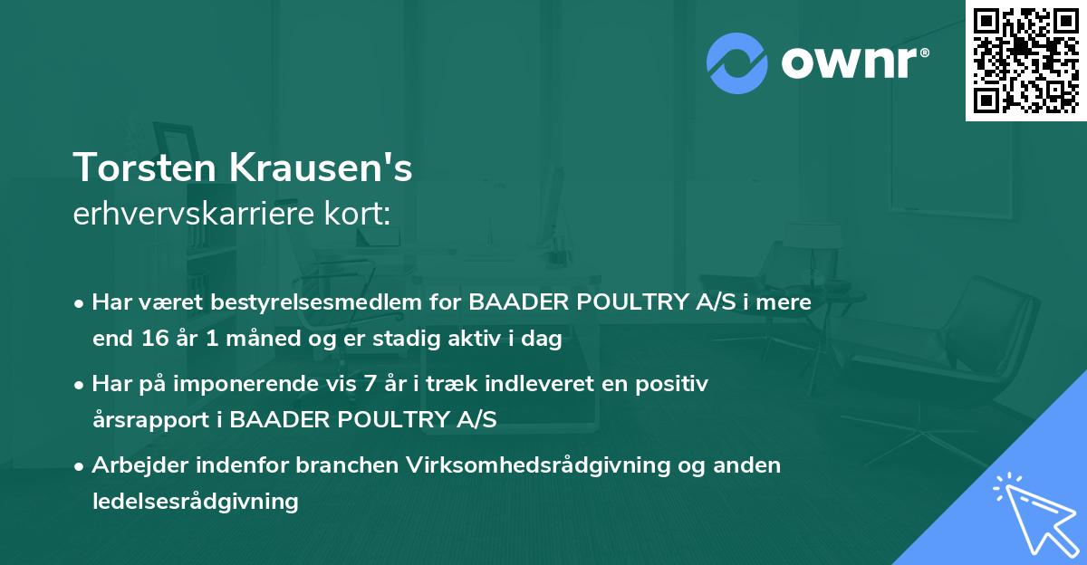 Torsten Krausen's erhvervskarriere kort