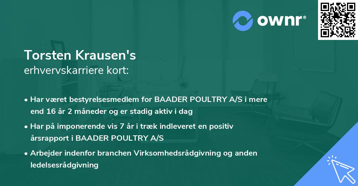 Torsten Krausen's erhvervskarriere kort