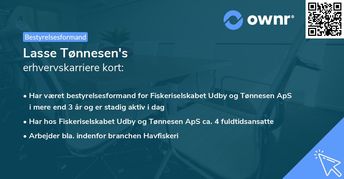 Lasse Tønnesen's erhvervskarriere kort