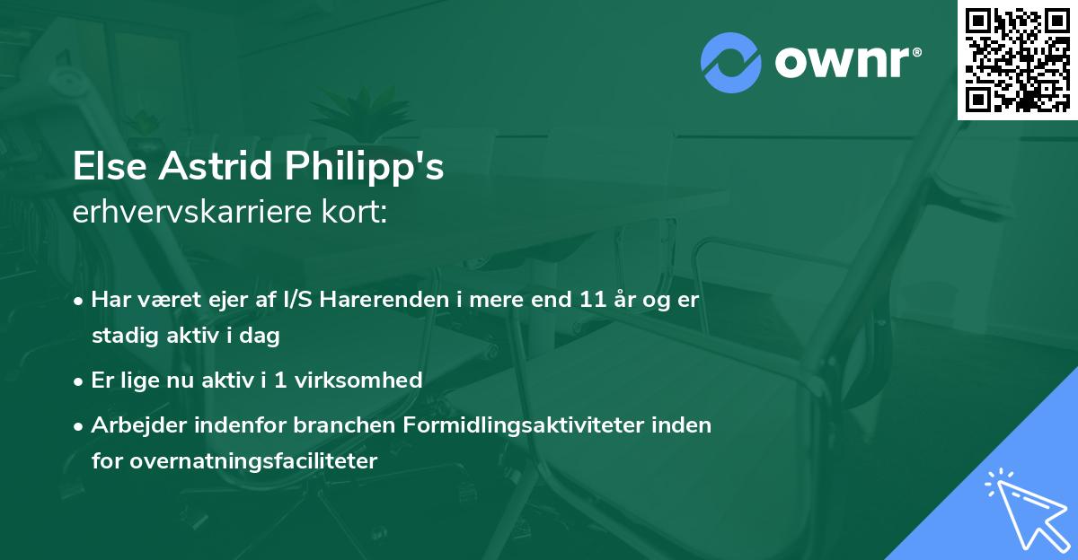 Else Astrid Philipp's erhvervskarriere kort