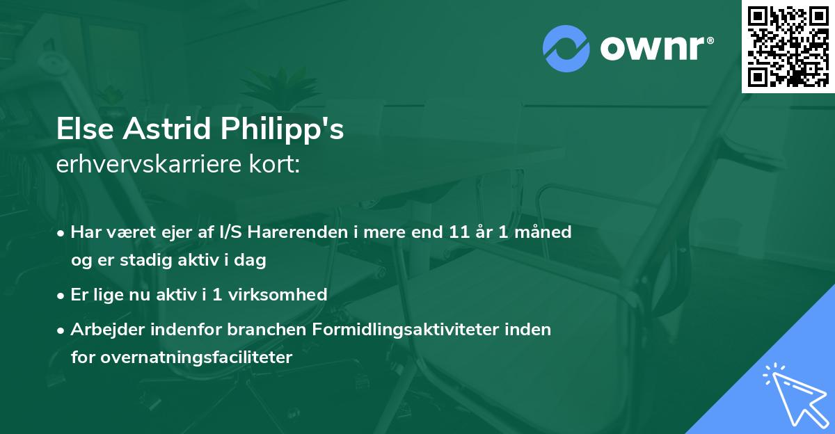 Else Astrid Philipp's erhvervskarriere kort