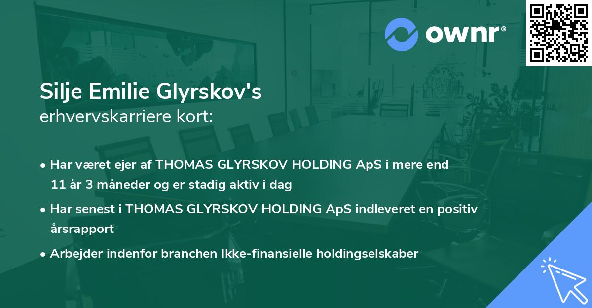 Silje Emilie Glyrskov's erhvervskarriere kort