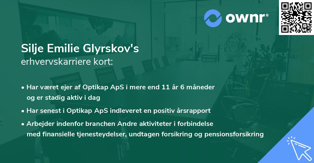 Silje Emilie Glyrskov's erhvervskarriere kort