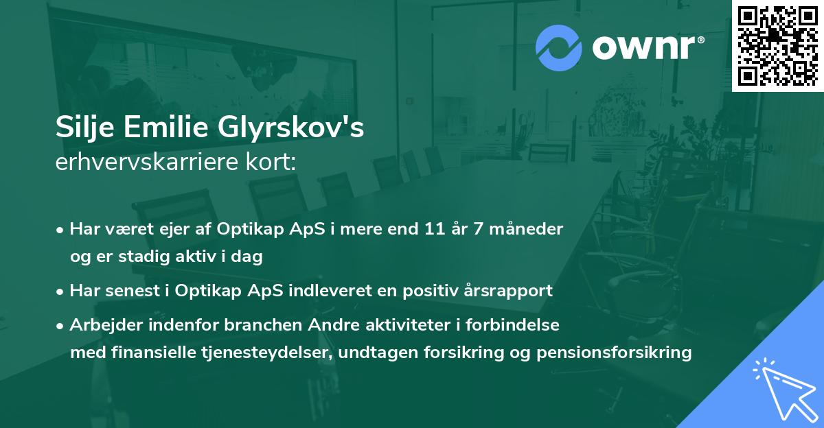 Silje Emilie Glyrskov's erhvervskarriere kort