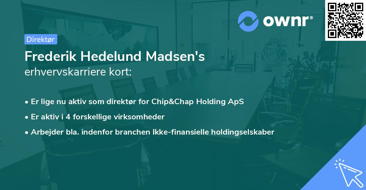 Frederik Hedelund Madsen's erhvervskarriere kort