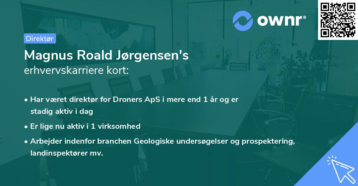 Magnus Roald Jørgensen's erhvervskarriere kort