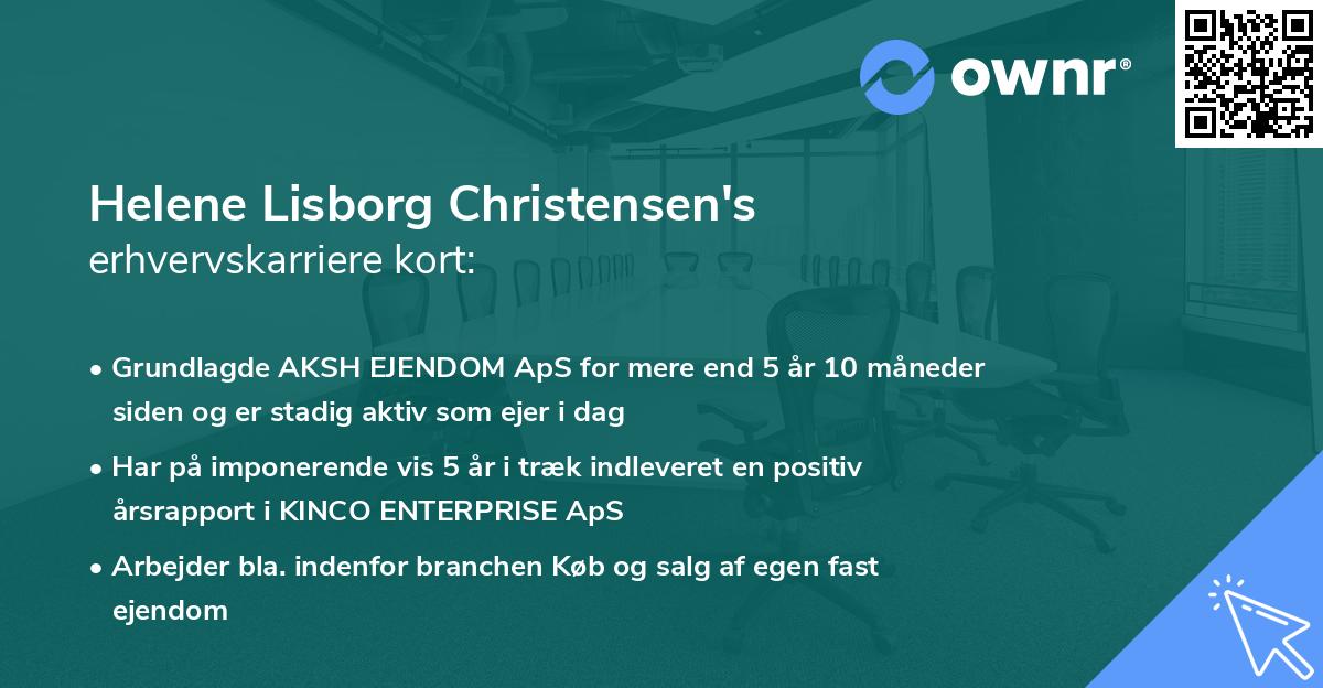 Helene Lisborg Christensen's erhvervskarriere kort