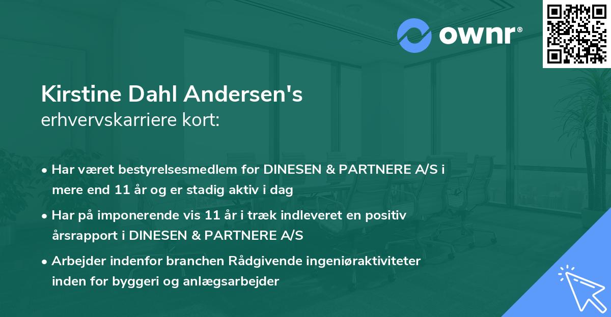 Kirstine Dahl Andersen's erhvervskarriere kort