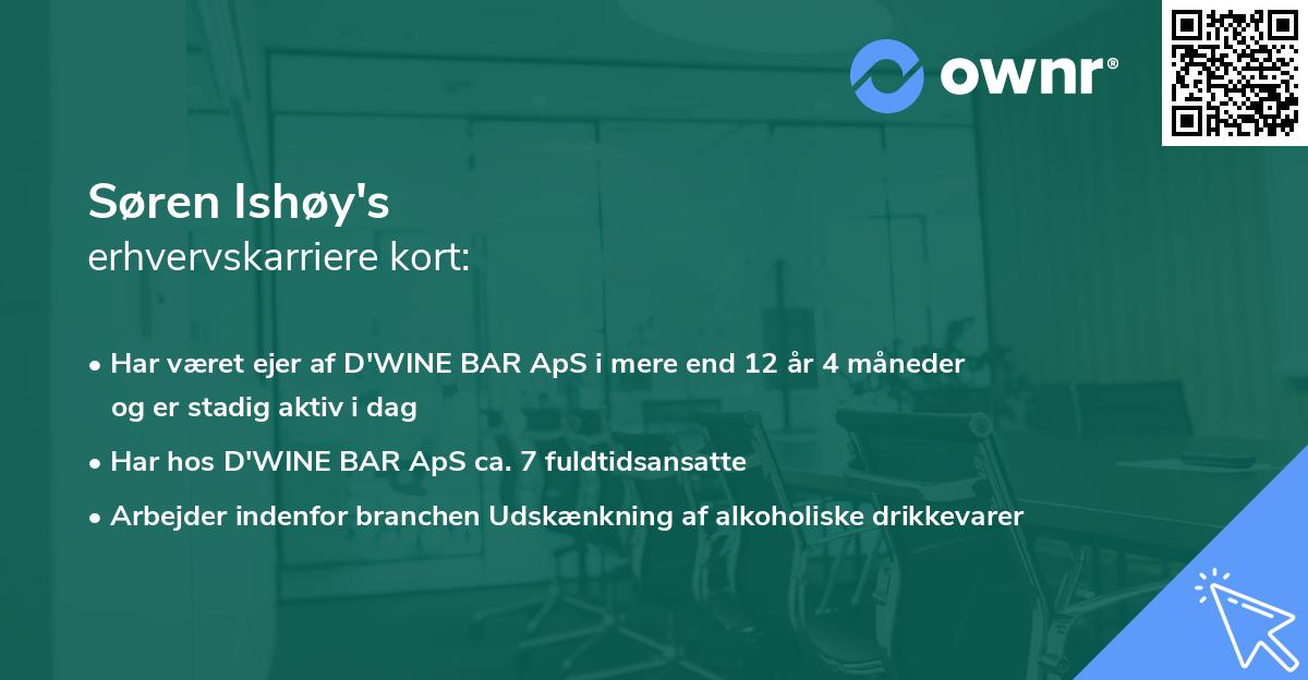 Søren Ishøy's erhvervskarriere kort