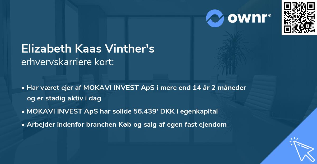 Elizabeth Kaas Vinther's erhvervskarriere kort