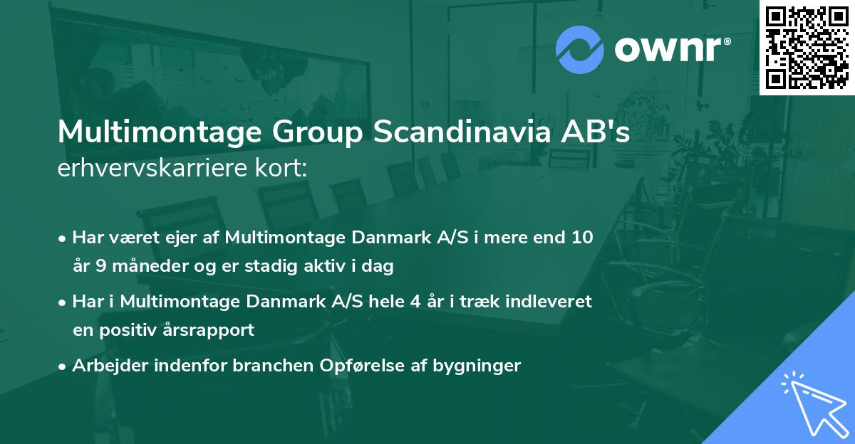 Multimontage Group Scandinavia AB's erhvervskarriere kort